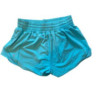 Lululemon Hotty Hot Short High Rise 2.5 Inseam Electric Turquoise Size 4 Womens